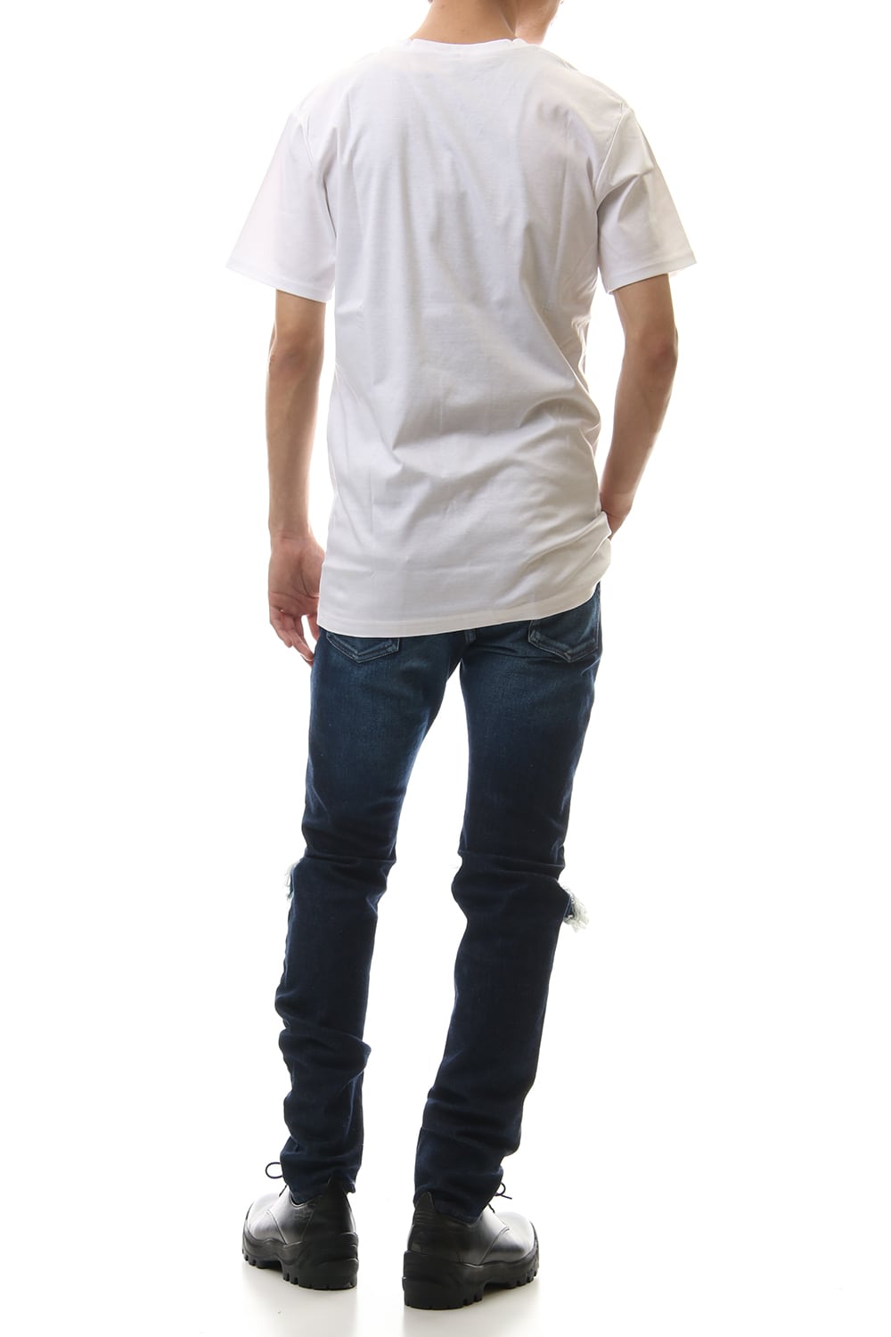 60/1 Bio Mercerization Smooth V neck Cutsew White