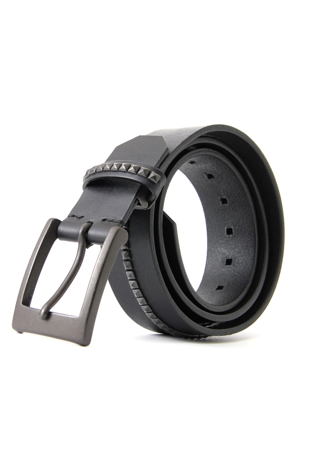 OILED COW LEATHER STUDS BELT