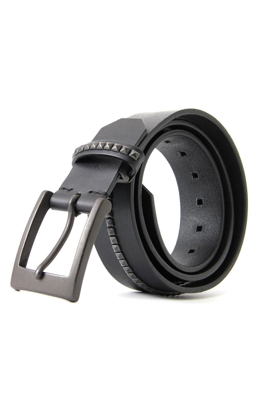 OILED COW LEATHER STUDS BELT