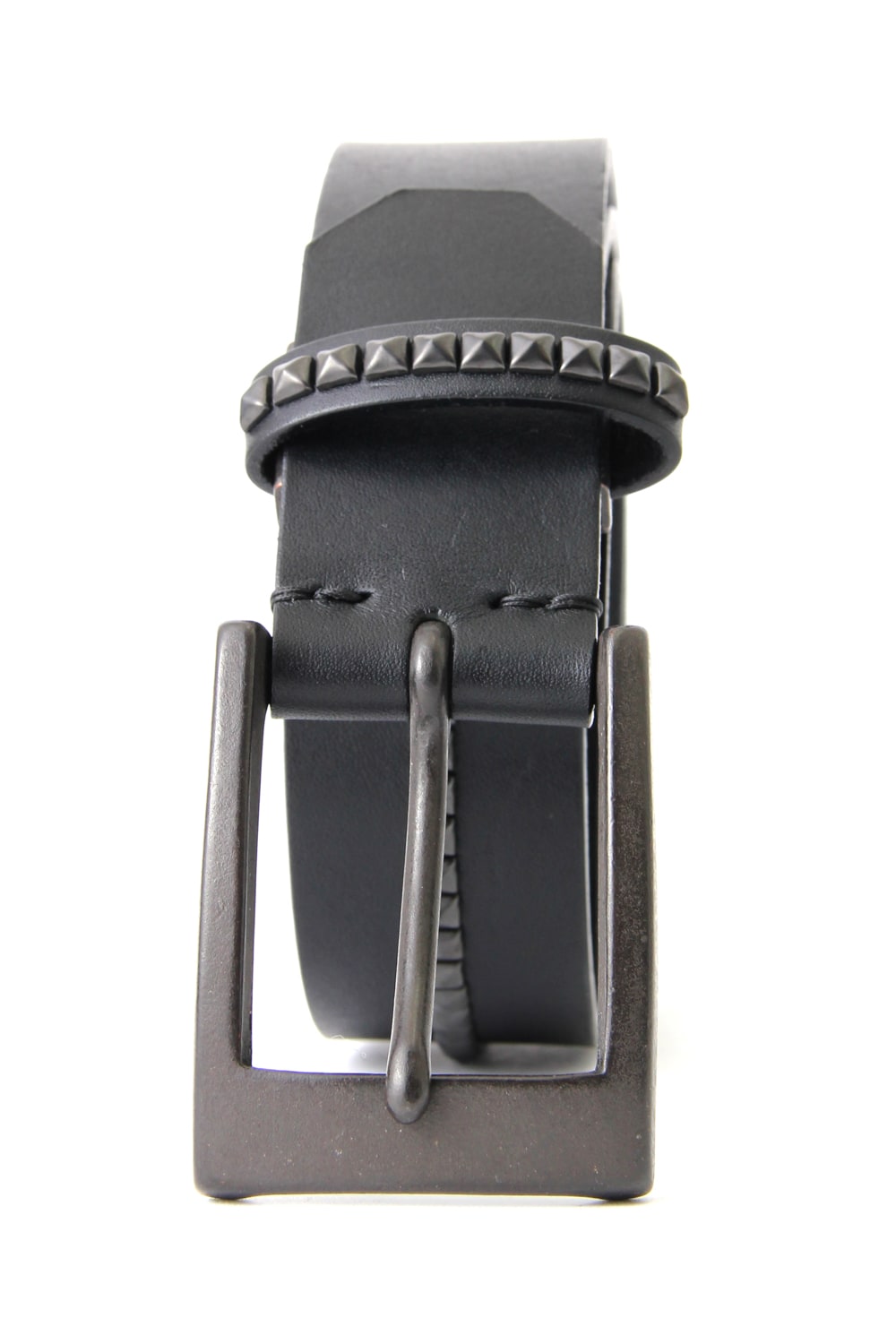 OILED COW LEATHER STUDS BELT