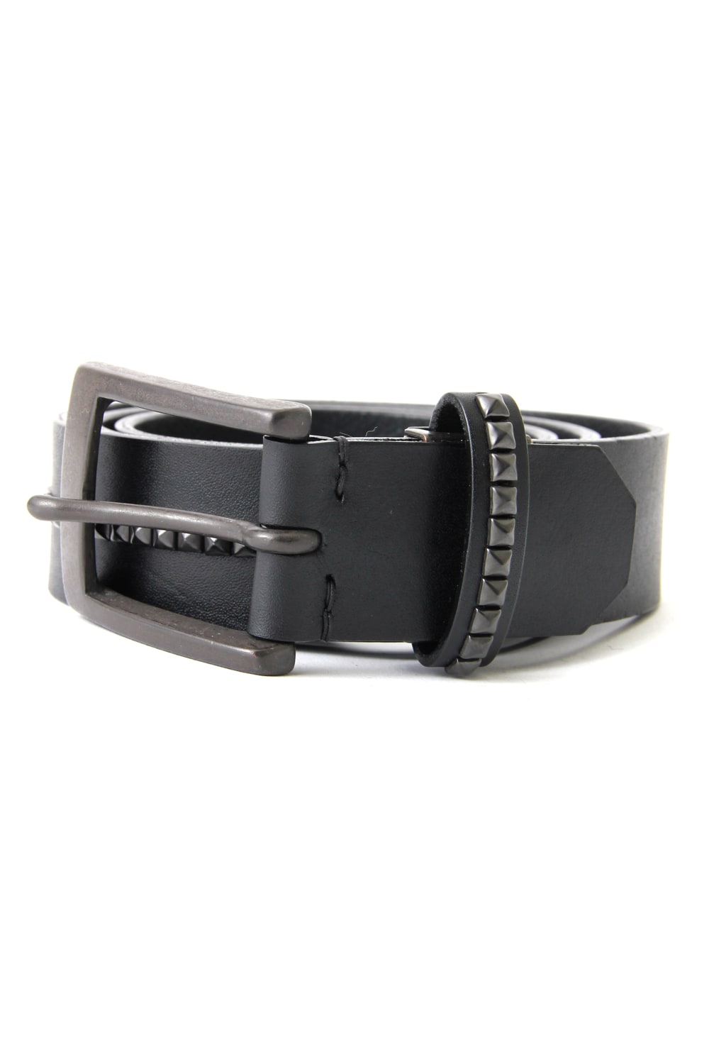 OILED COW LEATHER STUDS BELT