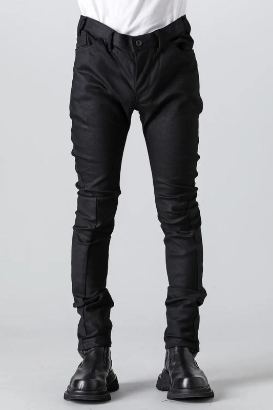 10.5oz Stretch Denim Skinny Pants Black