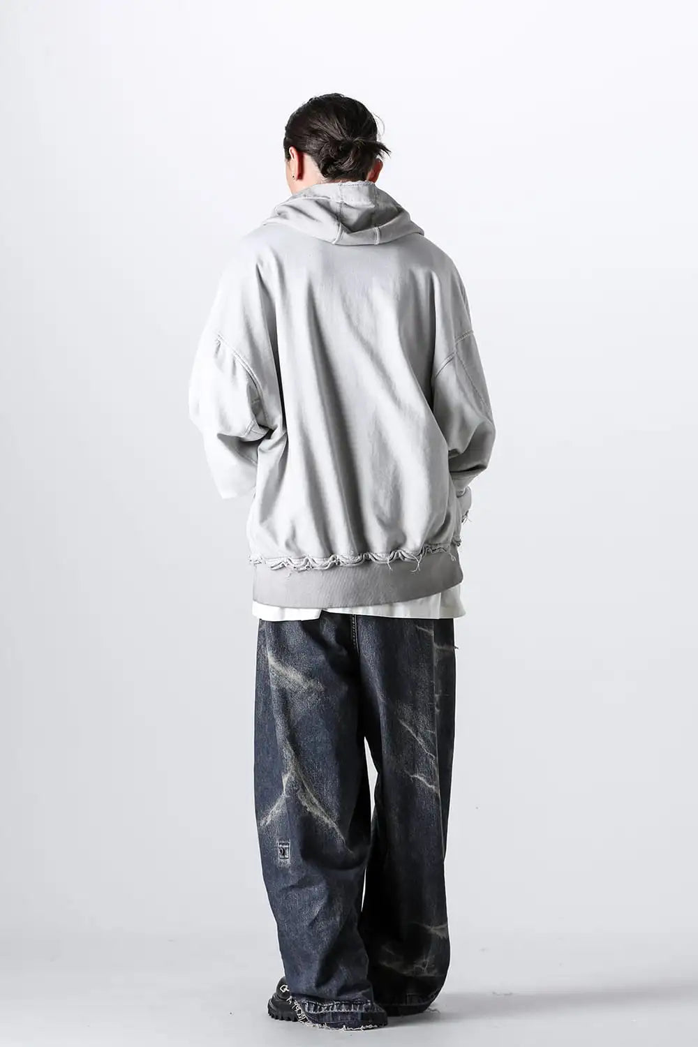 Cotton Sweat Zip Up Hoodie Plaster