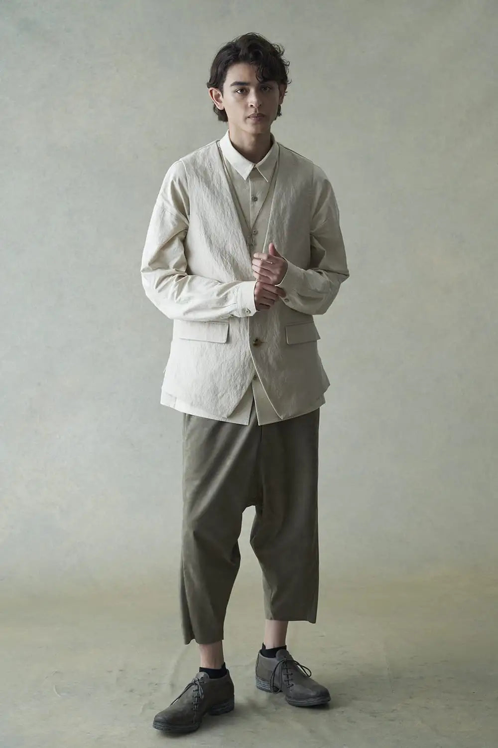 シャツ ルーズフィット コットンヘンプ