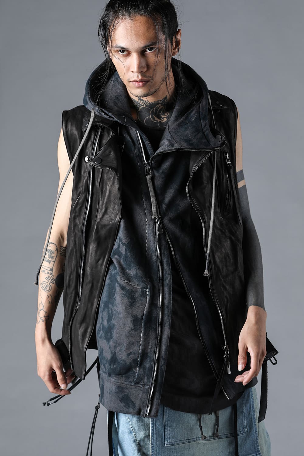 Untwisted Fleece-Line Coate Hooded Vest