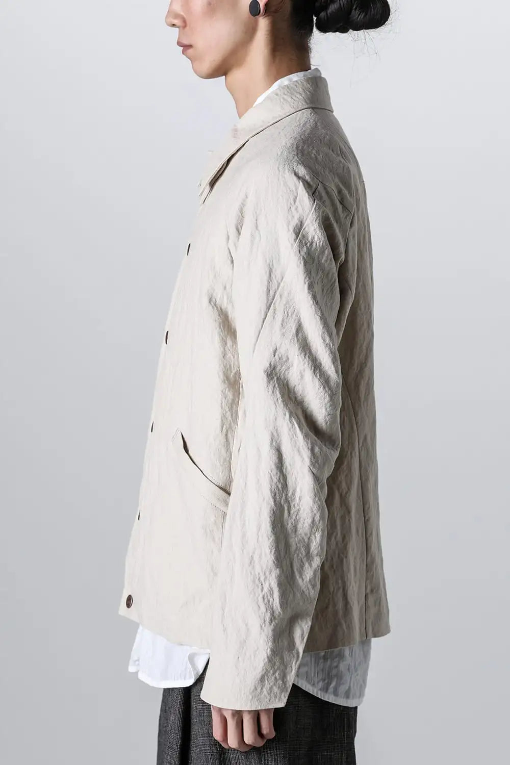 ジャケット カナパコットンメタルシュリンク