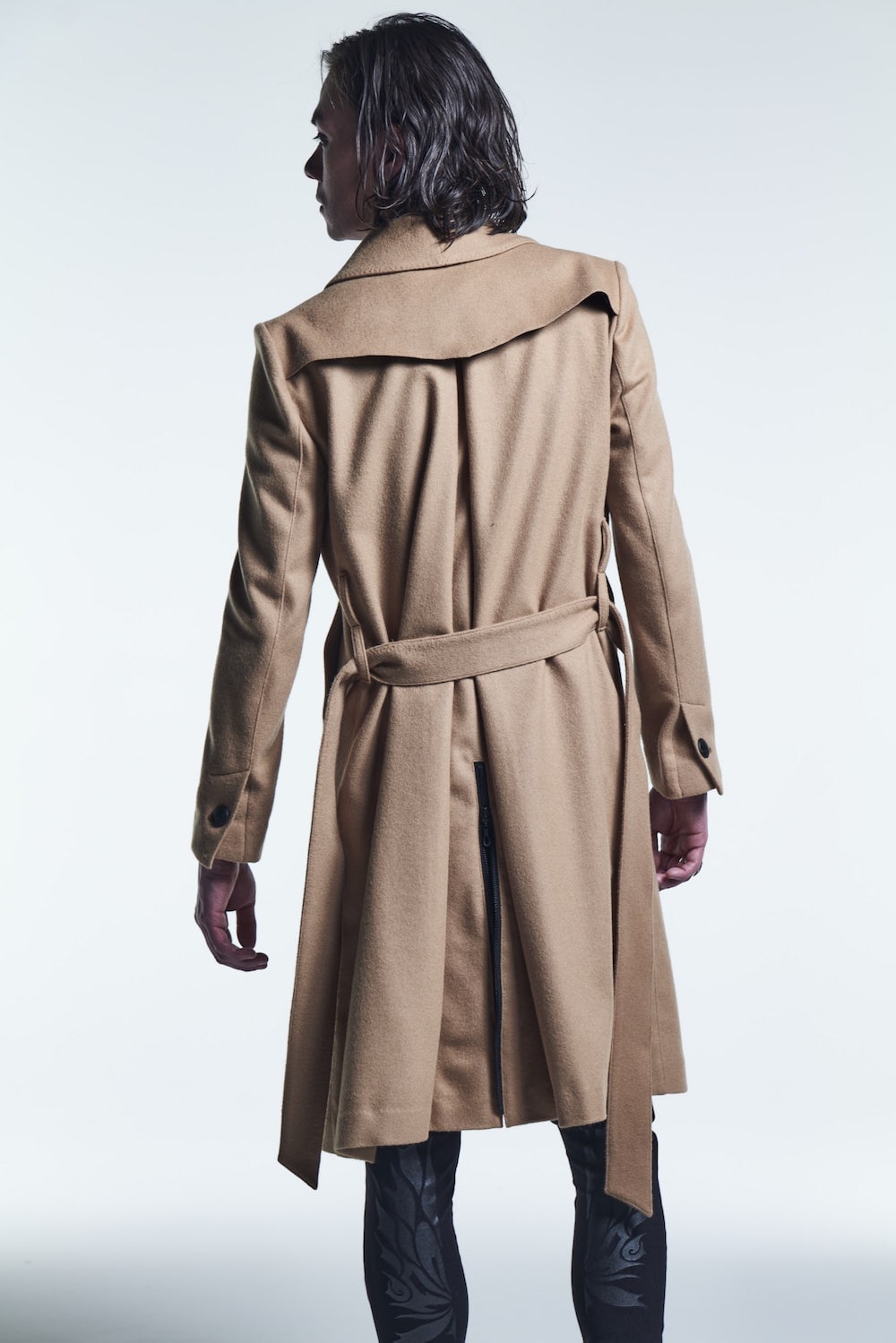 Shawl Collar Coat Camel