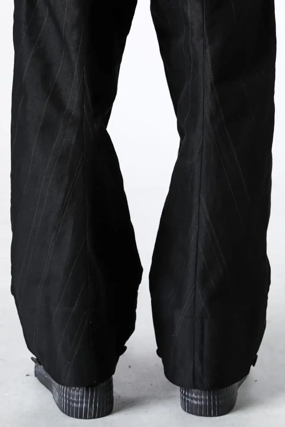 Cuffs baggy pant cotton / linen stripe