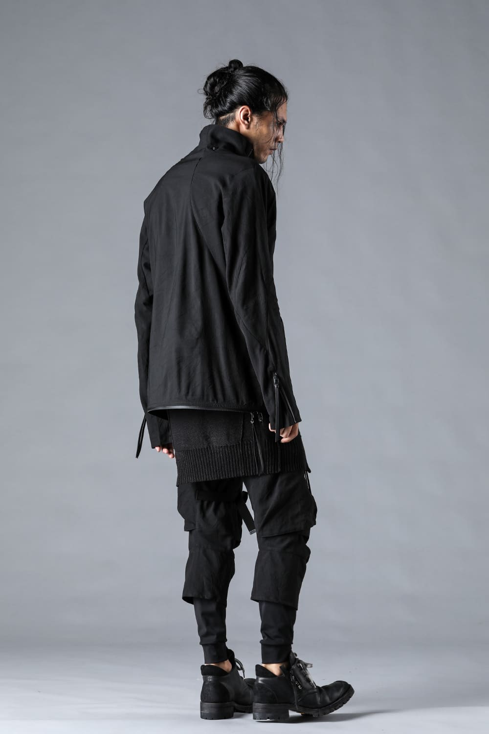 塩縮ワッシャードビーボーダーレイヤードカーゴパンツ