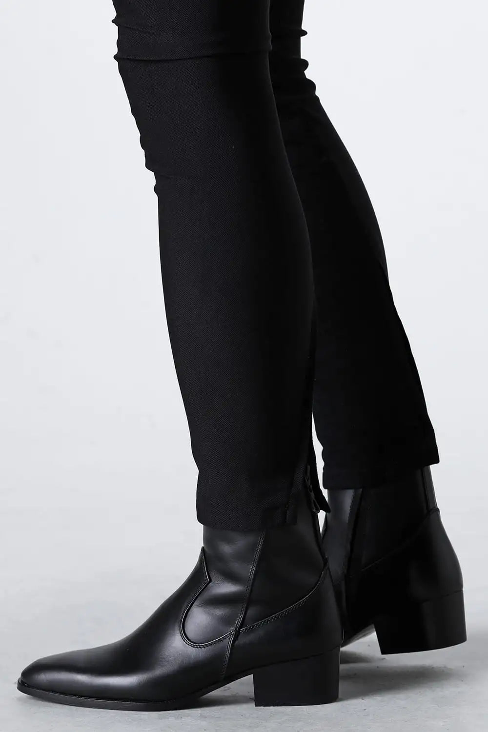 Kip Skin Heel Boots 1.8inch