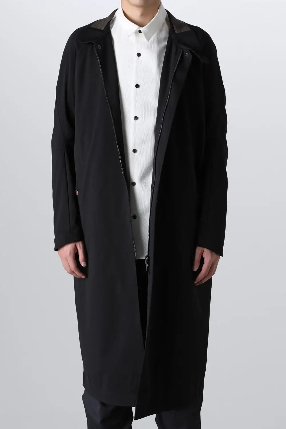 Hight neck coat water repellent polyester