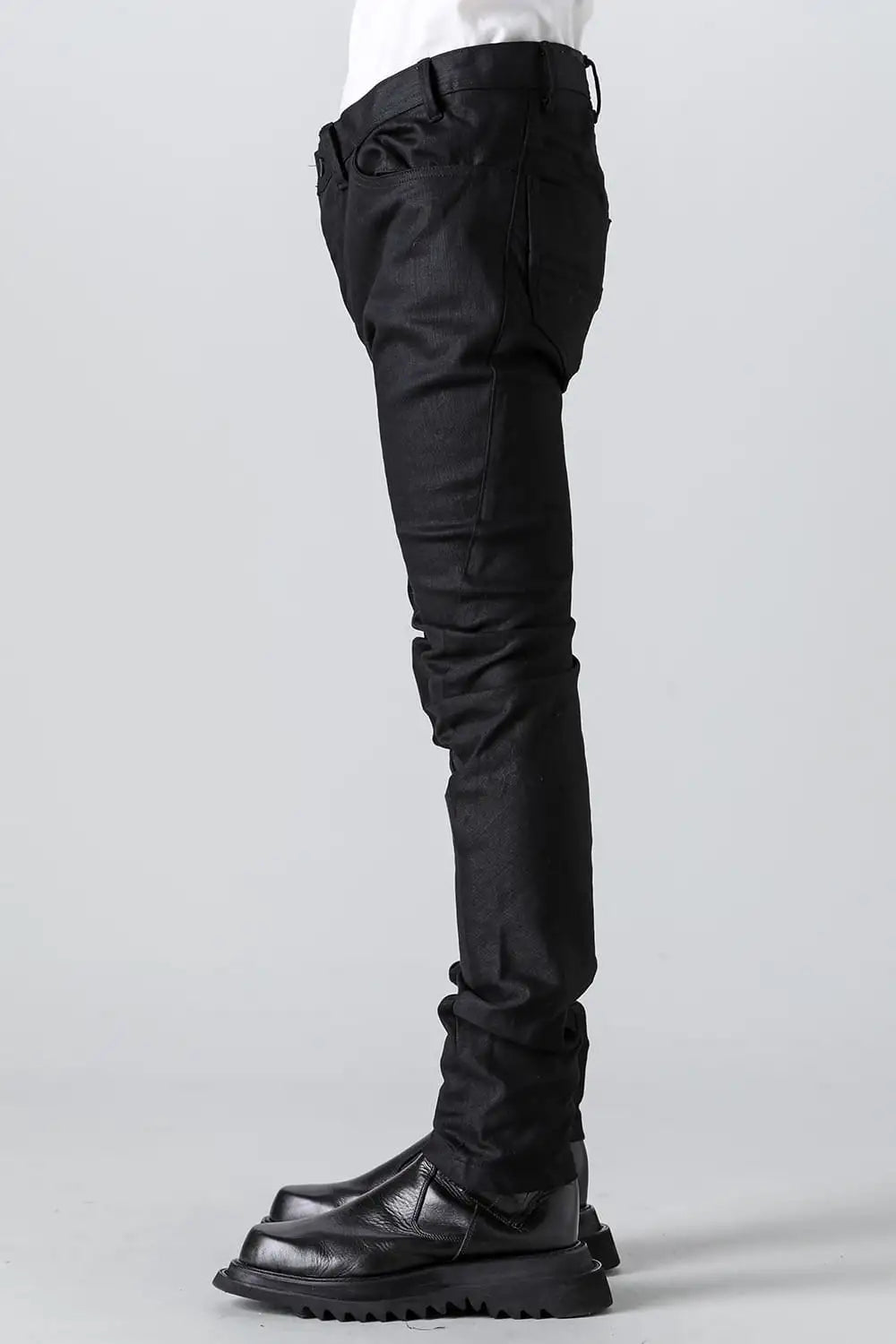 10.5oz Stretch Denim Skinny Pants Black