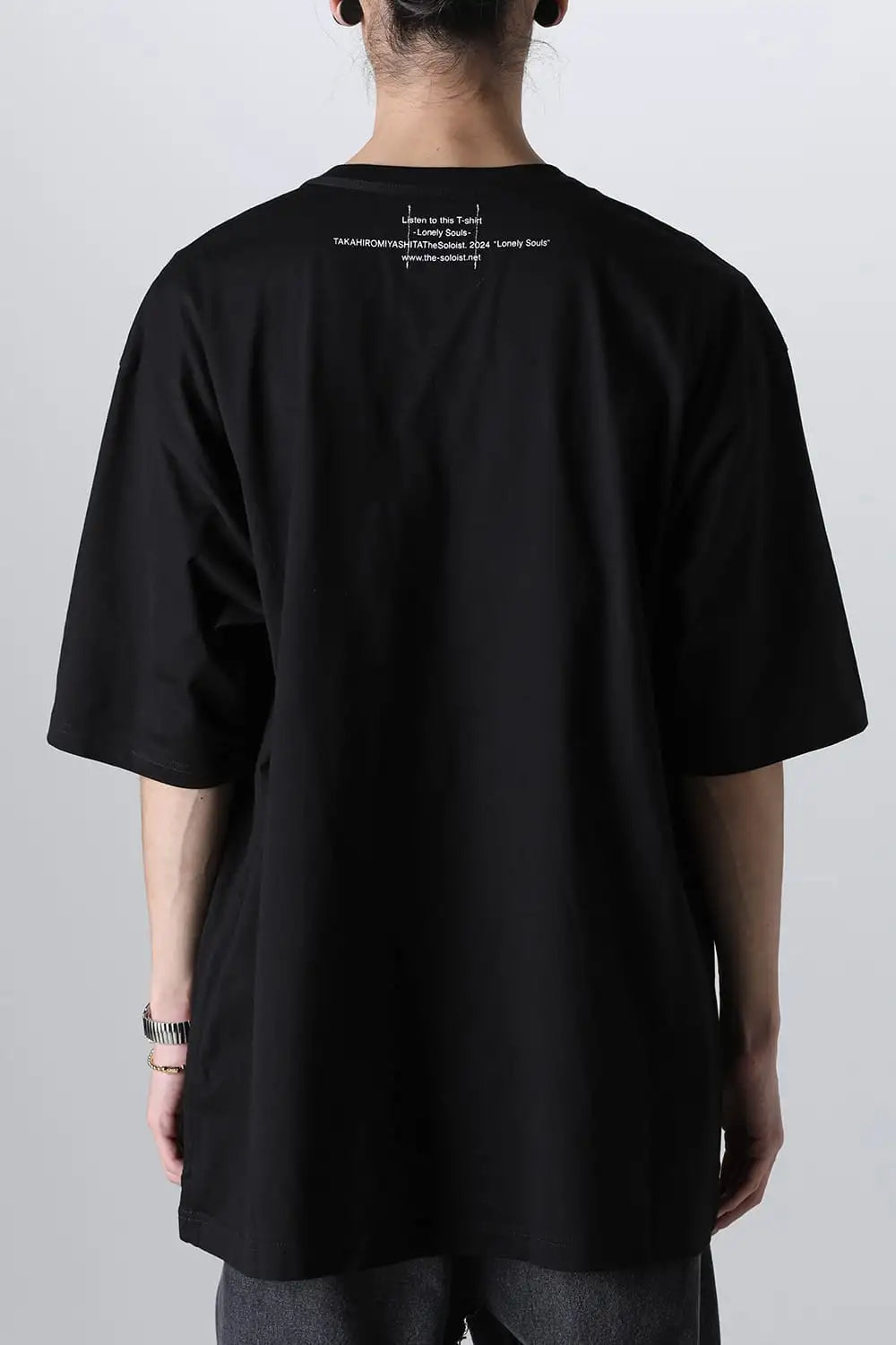 lonely souls. (oversized s/s pocket tee) Black