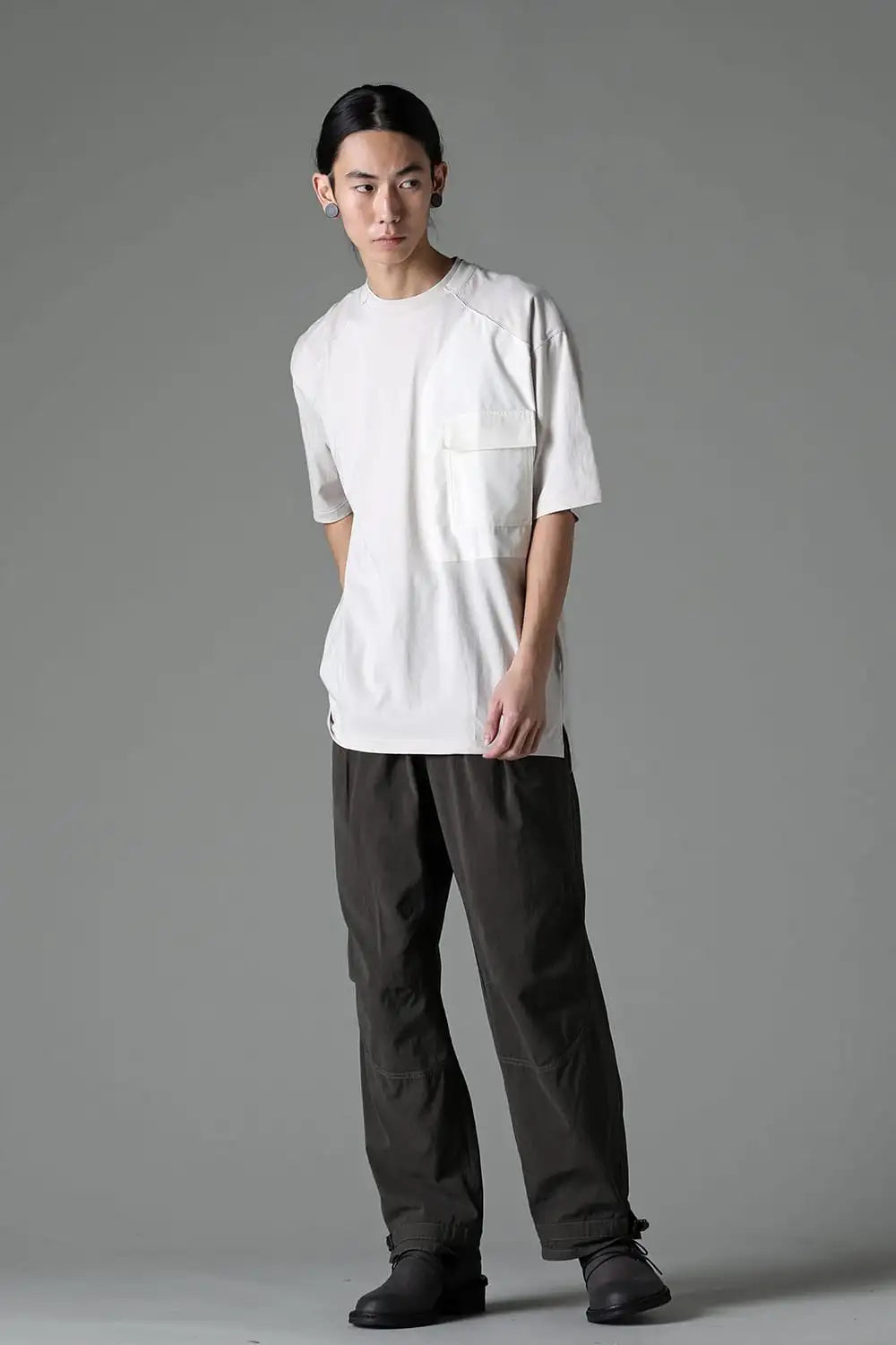 Cotton Jersey Pocket T-shirt  L.Gray