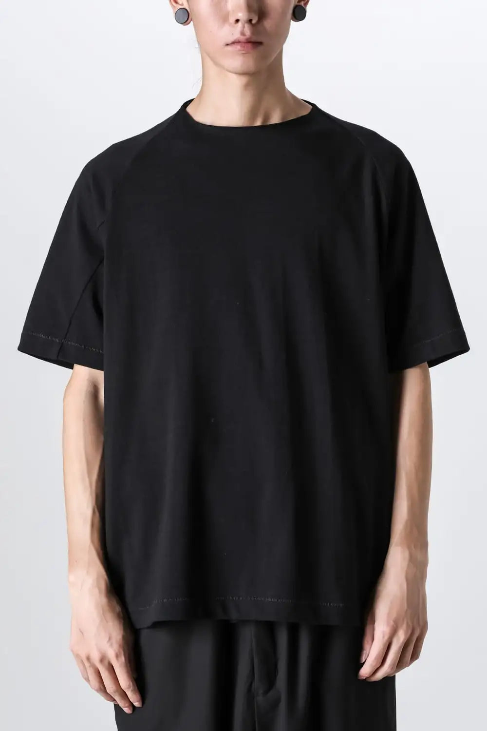 Short sleeve cotton jersey Black