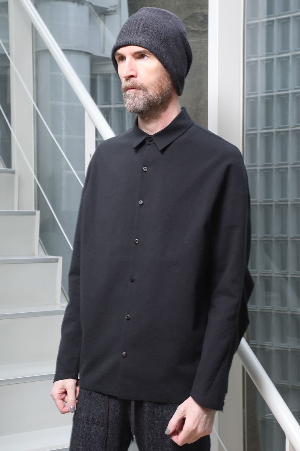 シャツ ルーズフィット コットン/シルク