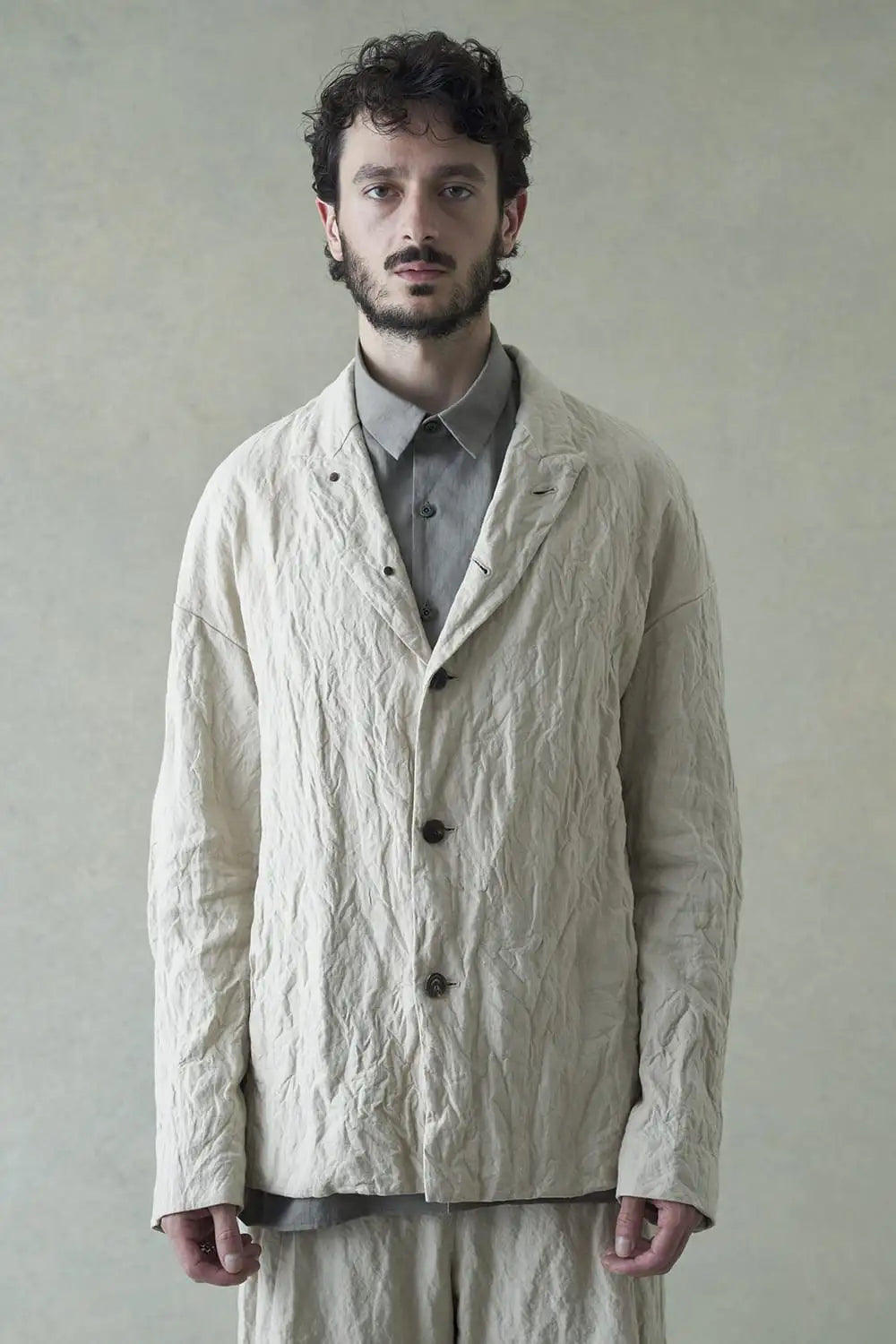 Jacket canapa / cotton metal shrink