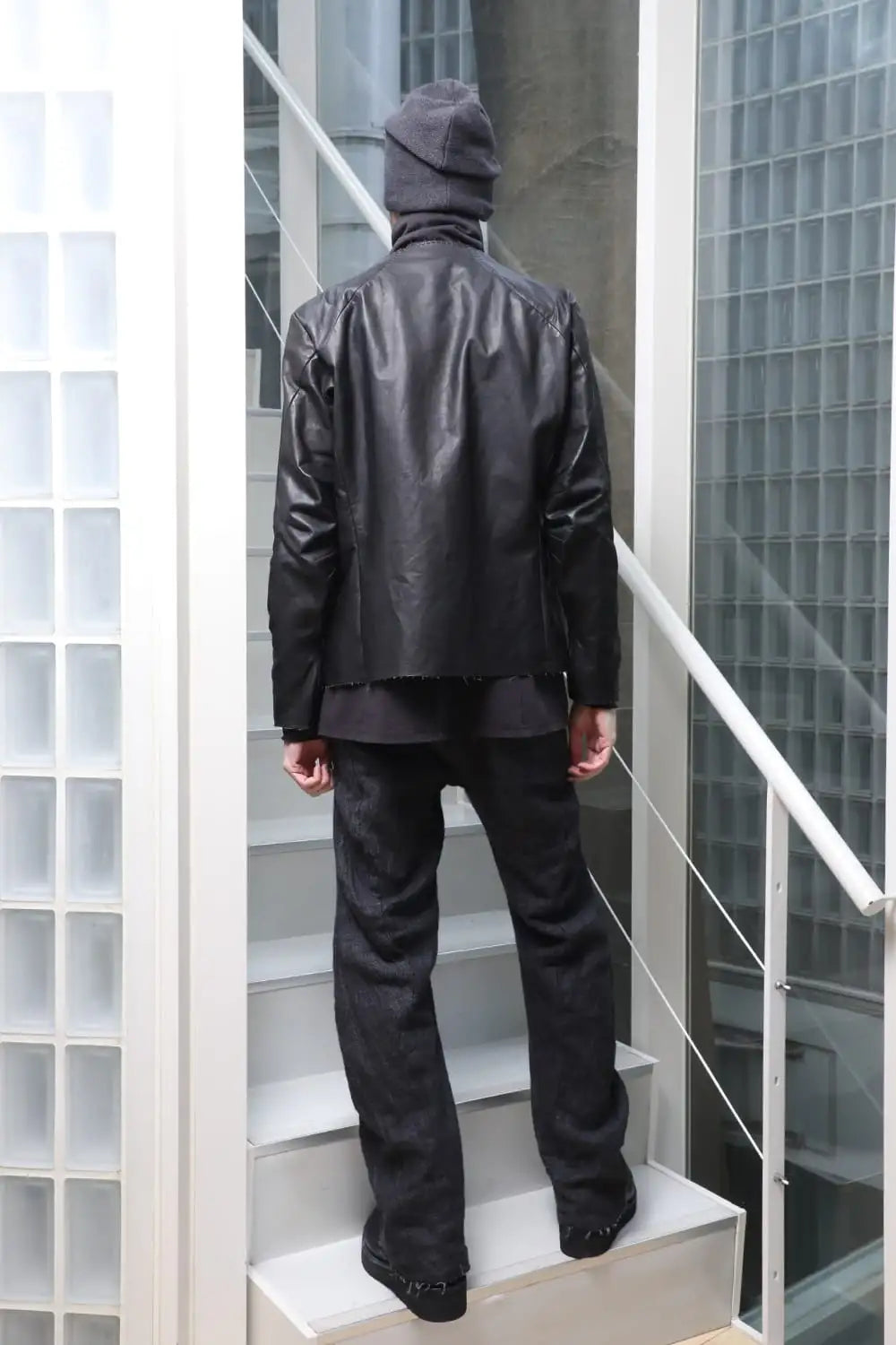 Leather  jacket  calf / silk   bonded