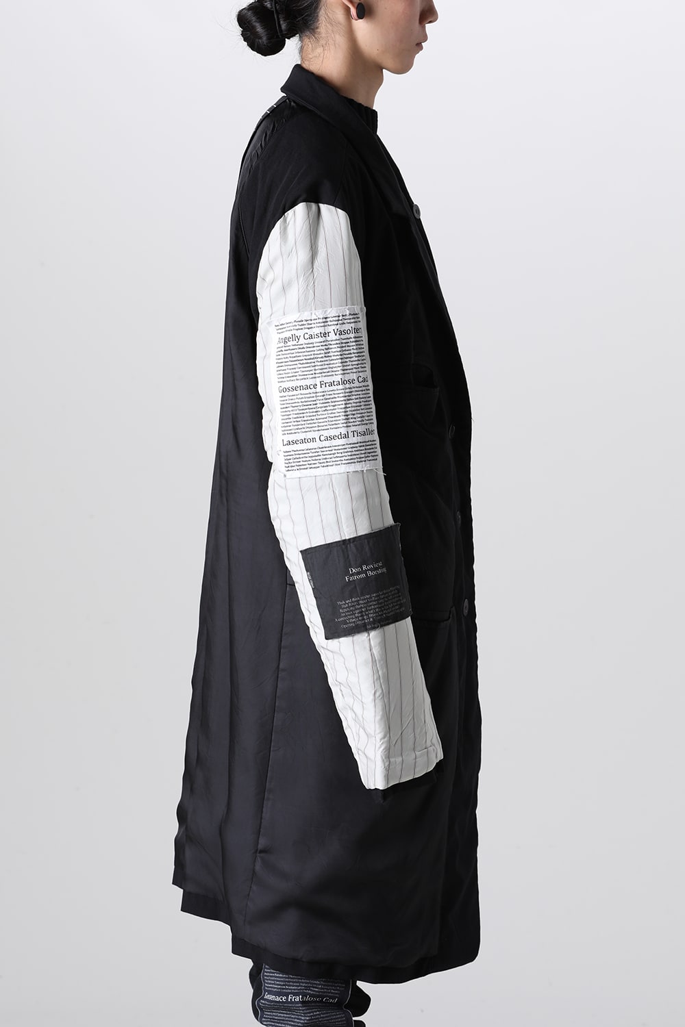 Oversized Long Jacket w/Printed Patches