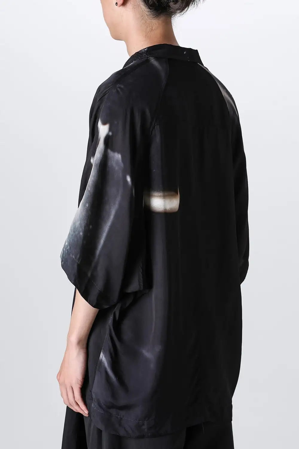 Printed Rayon Twill Short Sleeve Shirt