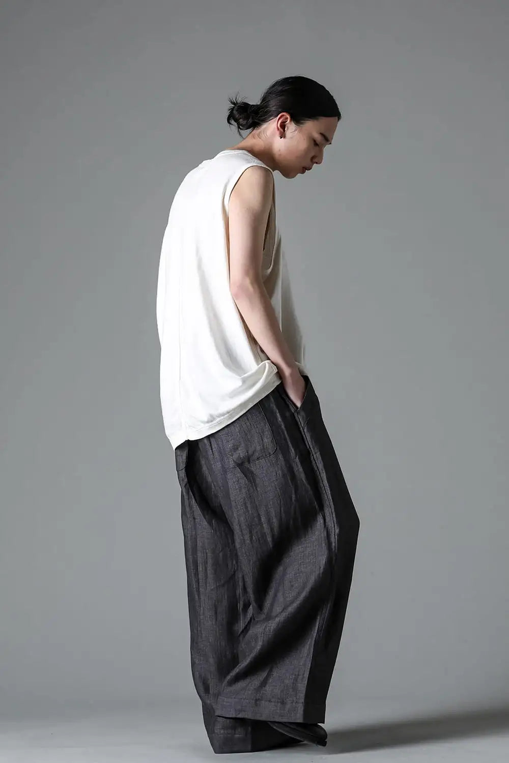 SLEEVELESS TEE Cotton Hemp Jersey KINARI