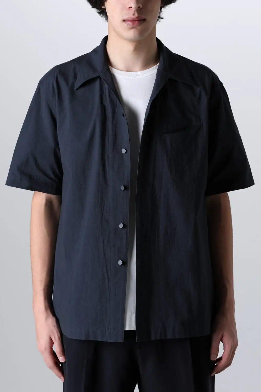 Slash Pocket Short Sleeved Shirt Navy