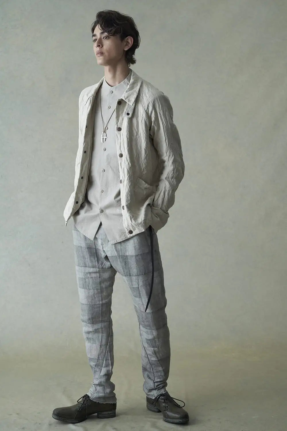 ジャケット カナパコットンメタルシュリンク