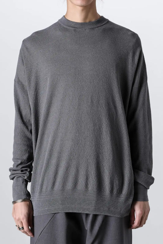 Pullover knit cotton / linen / silk Gray