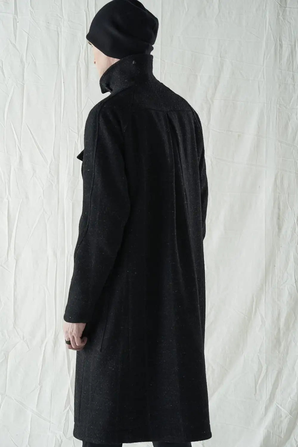 ハイネック コート シェットランド ウール