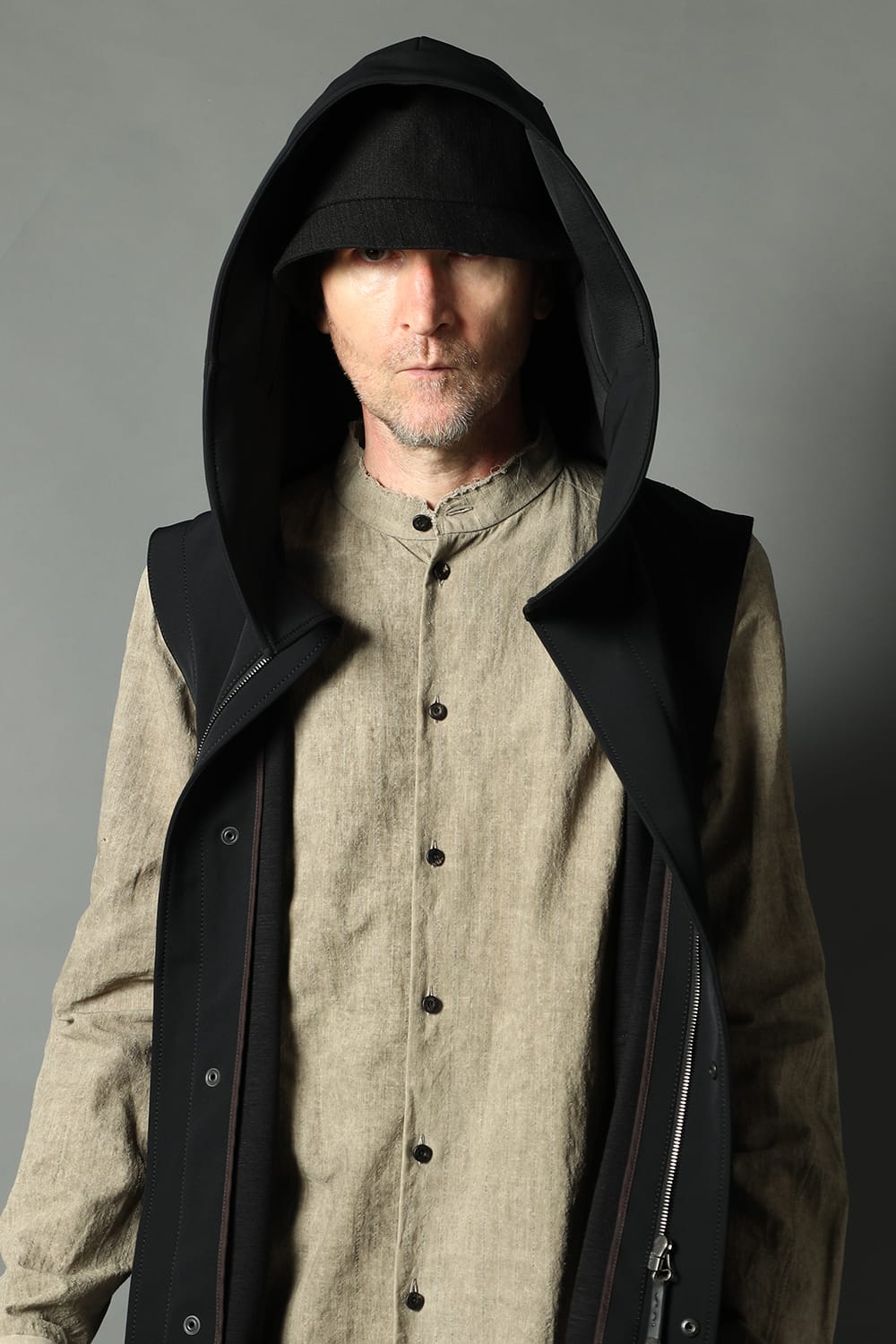 Shirt cotton / linen cold dyed