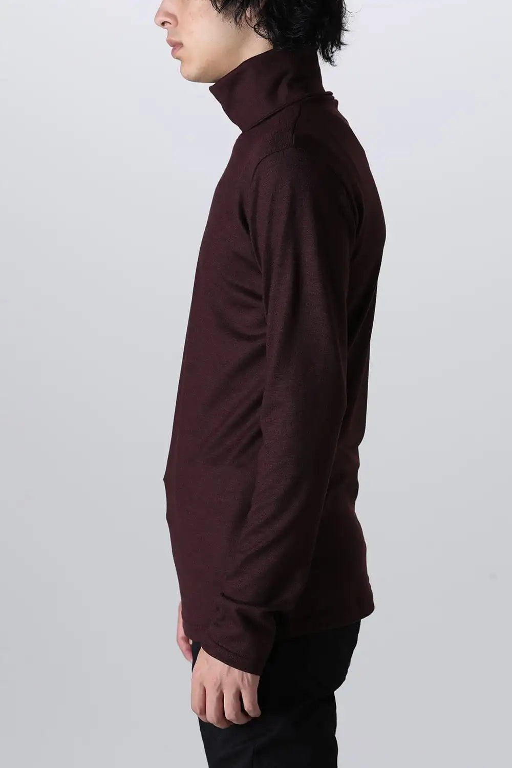 Washable Wool Turtle Neck Bordeaux