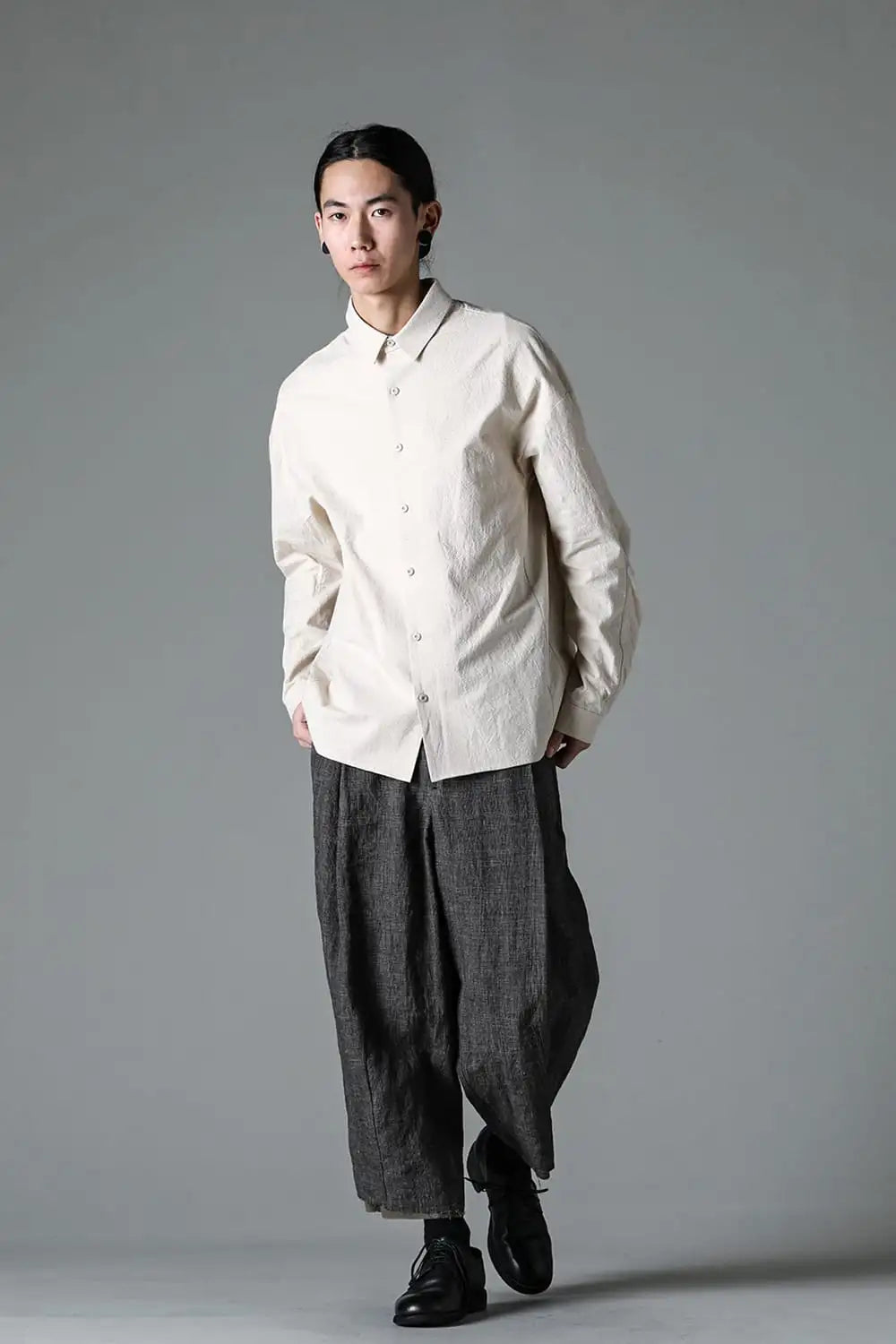 シャツ ルーズフィット コットンヘンプ