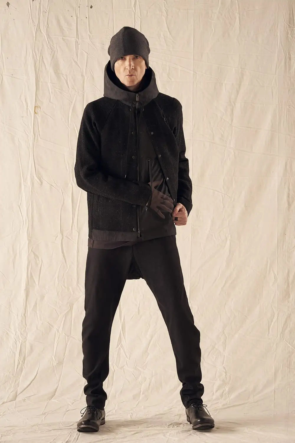 Hooded jacket Shetland wool