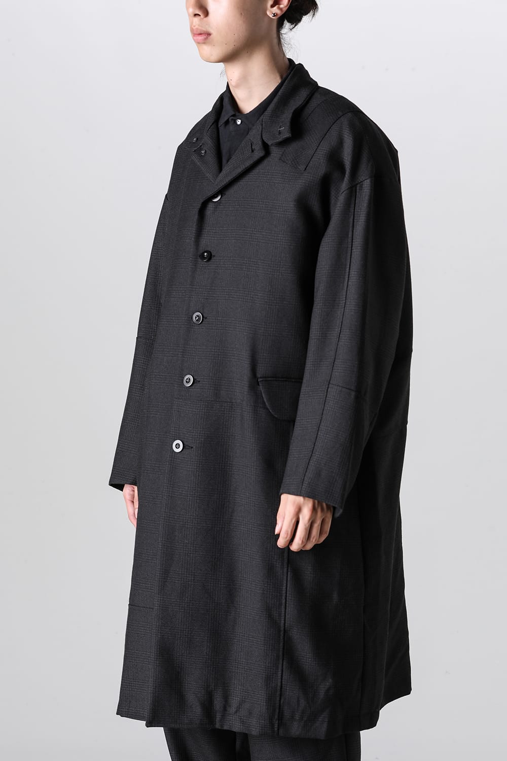 パッチワーク リラックス フィット コート グレン チェック FIGS