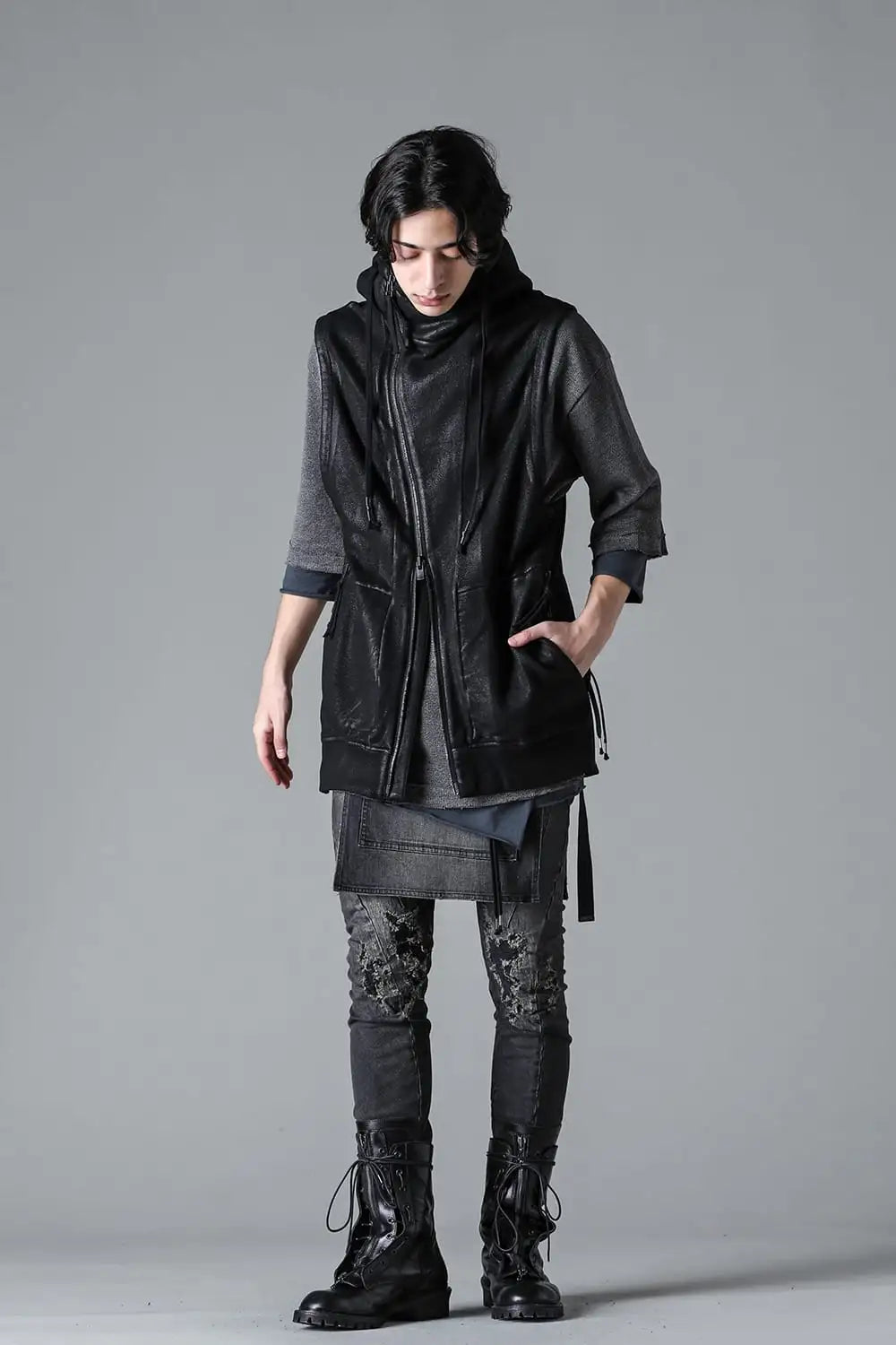 Untwisted Fleece-Line Coate Hooded Vest