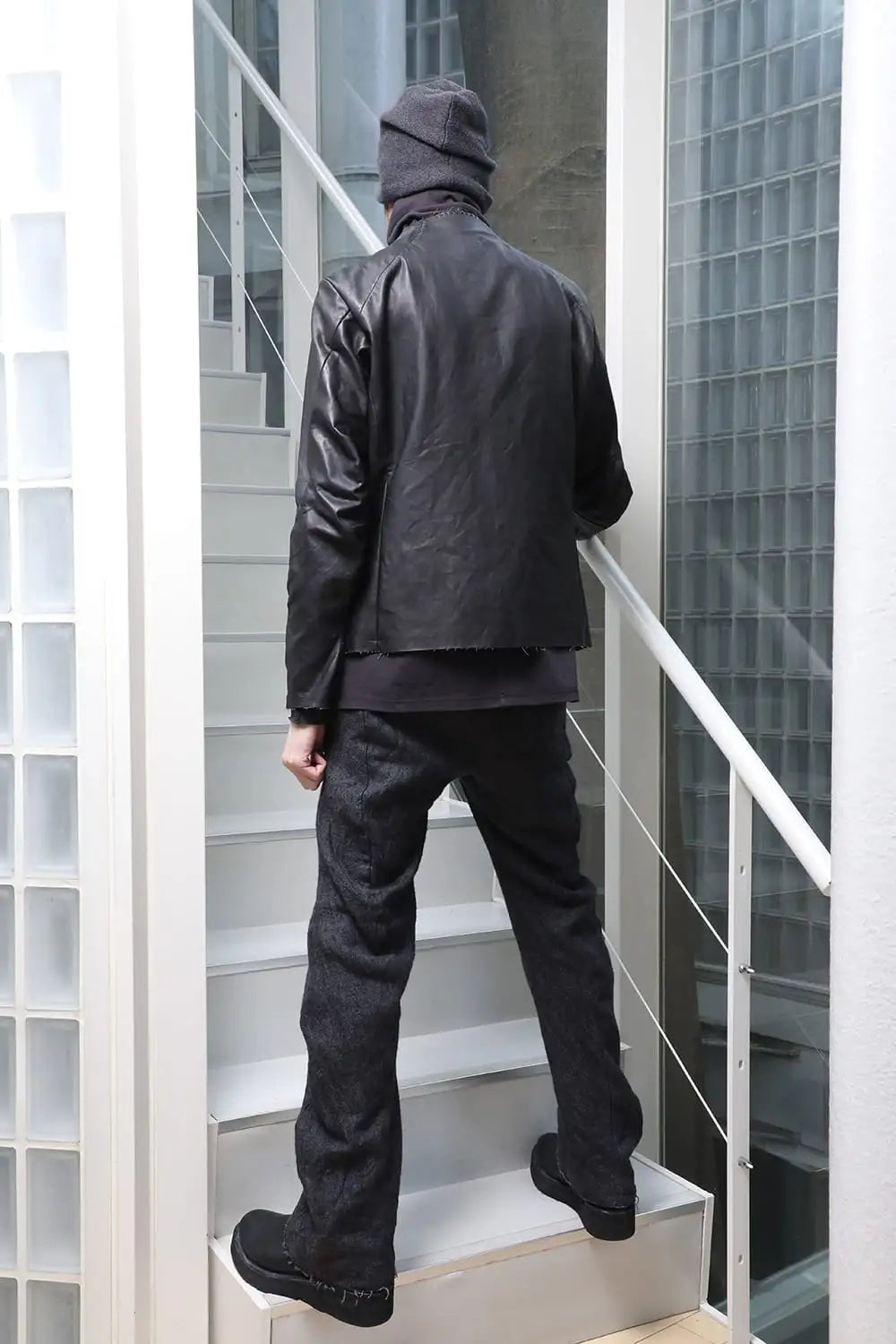 Leather  jacket  calf / silk   bonded