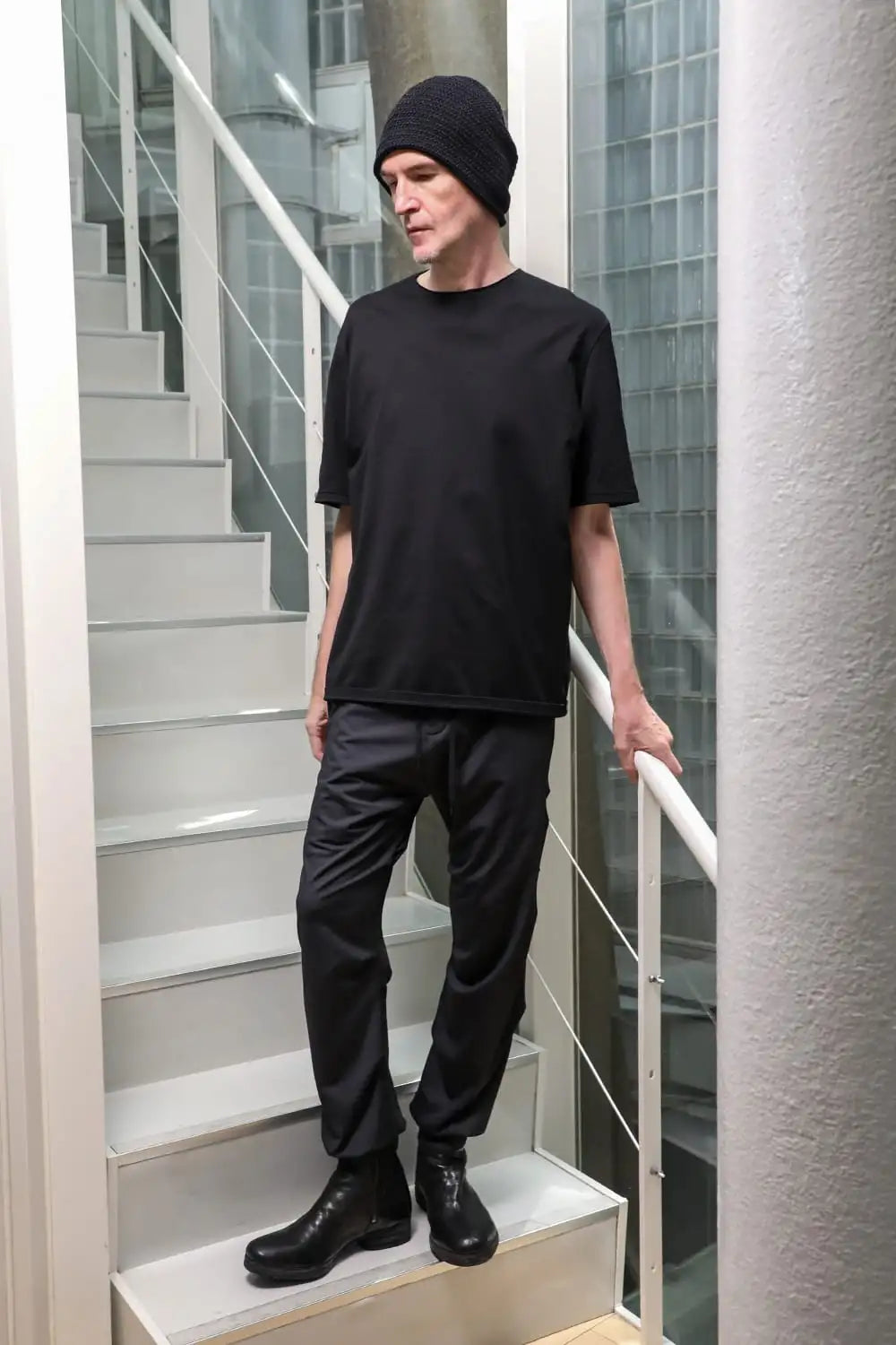 Jogger pants hybrid yarn jersey