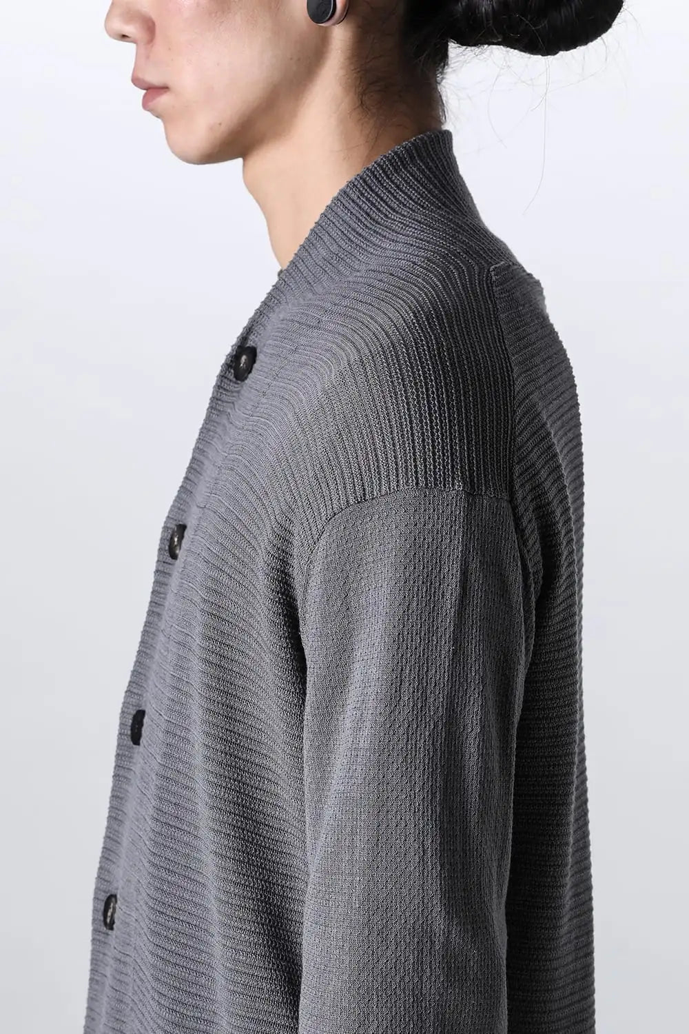 Knit cardigan cotton / linen / silk Gray