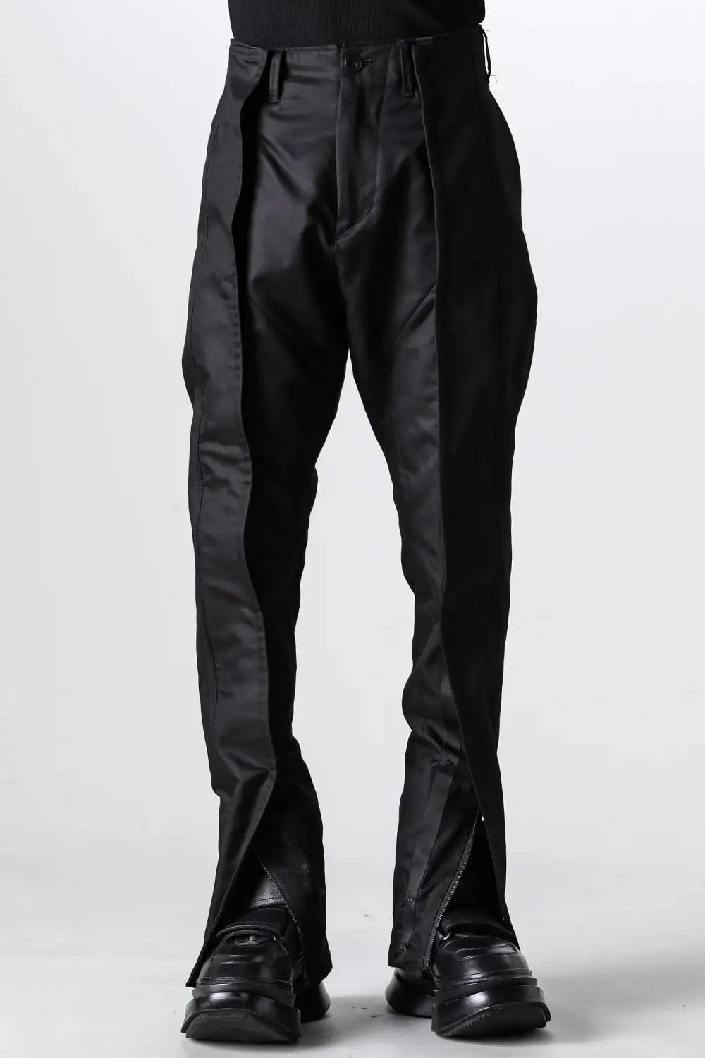 Viscose/Cotton Heavy Satin Snap Pants