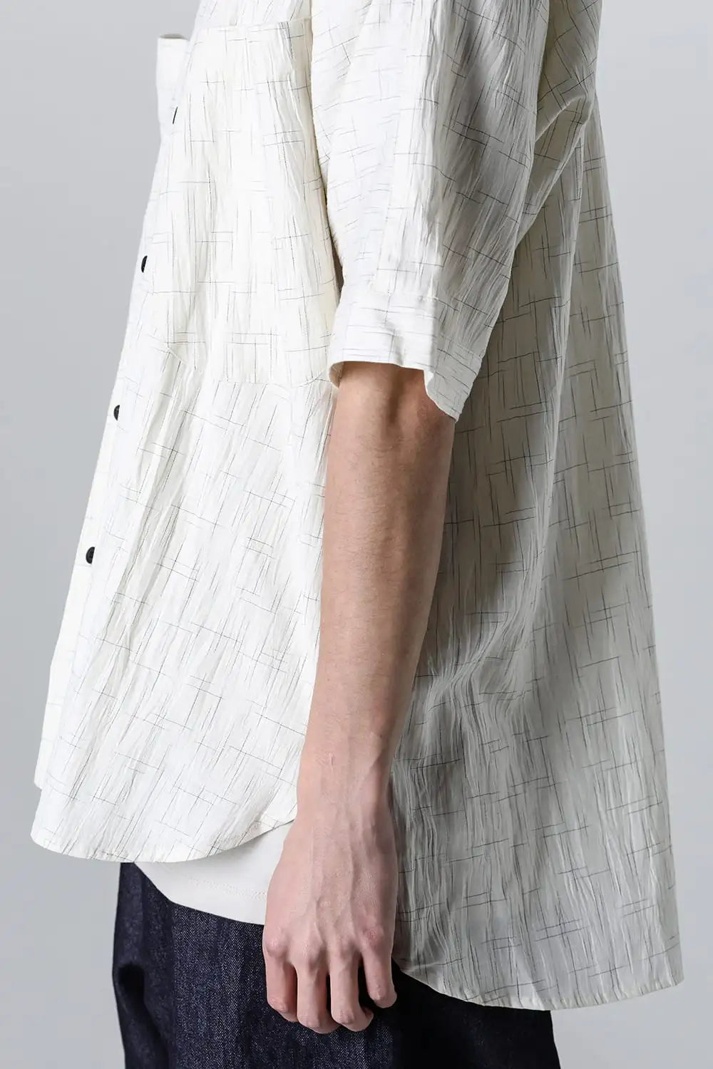 SHORT SLEEVE SHIRT	Fine Kasuri Shirting OFF