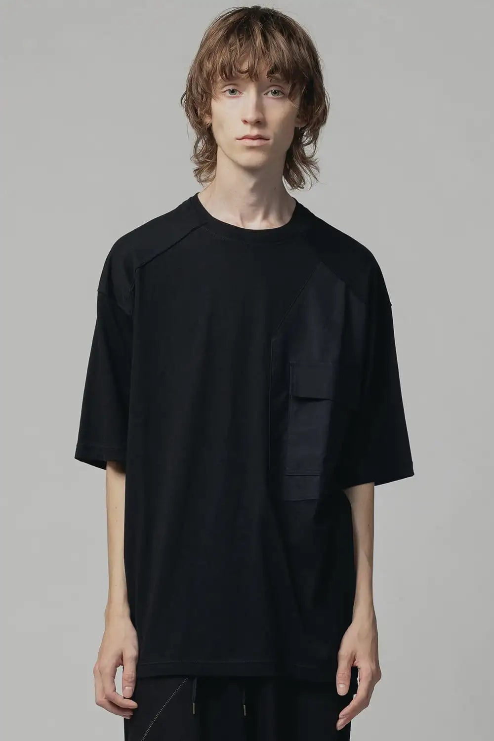 Cotton Jersey Pocket T-shirt  Black