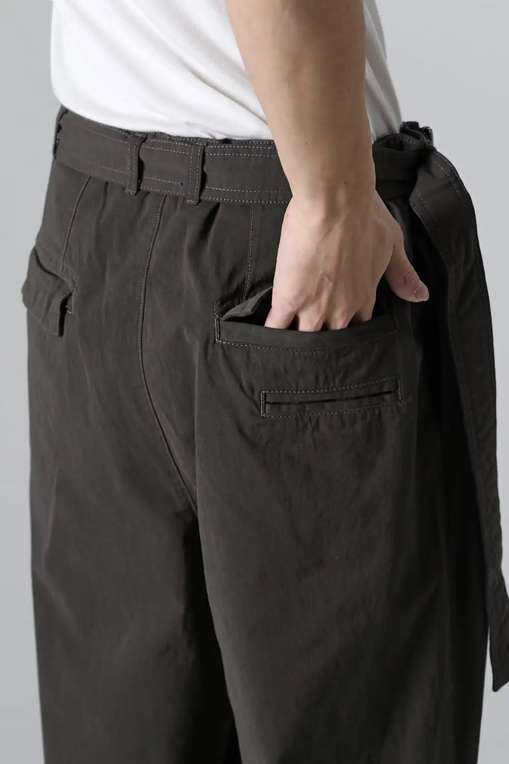 Dry Cotton Wide-Cropped Pants  Olive Drab