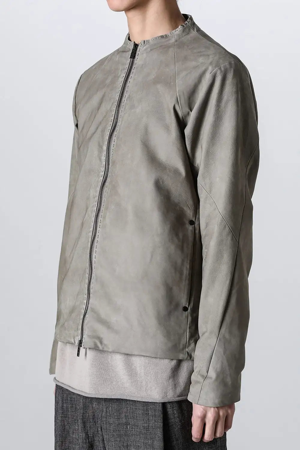 Jacket soft nubuck cow leather Sand Gray
