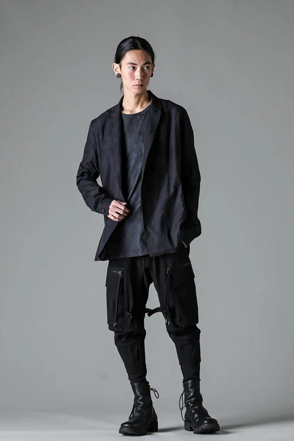 Uneven Dyed Linen x Rayon Tailored Shirt JKT