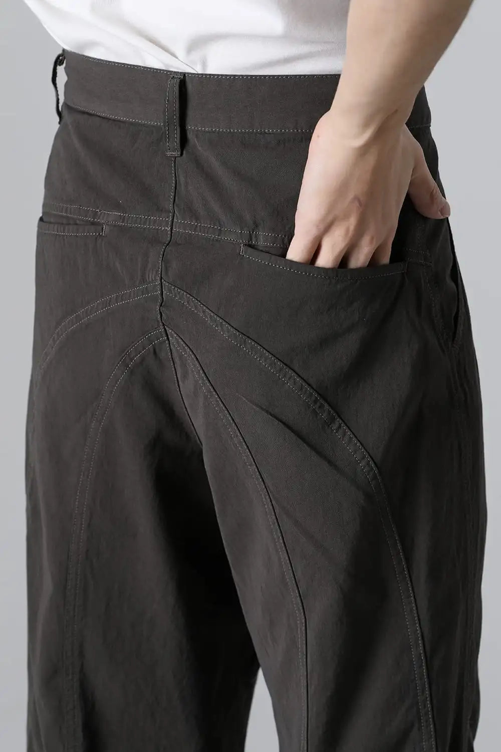 Dry Cotton Wide Trousers  Olive Drab