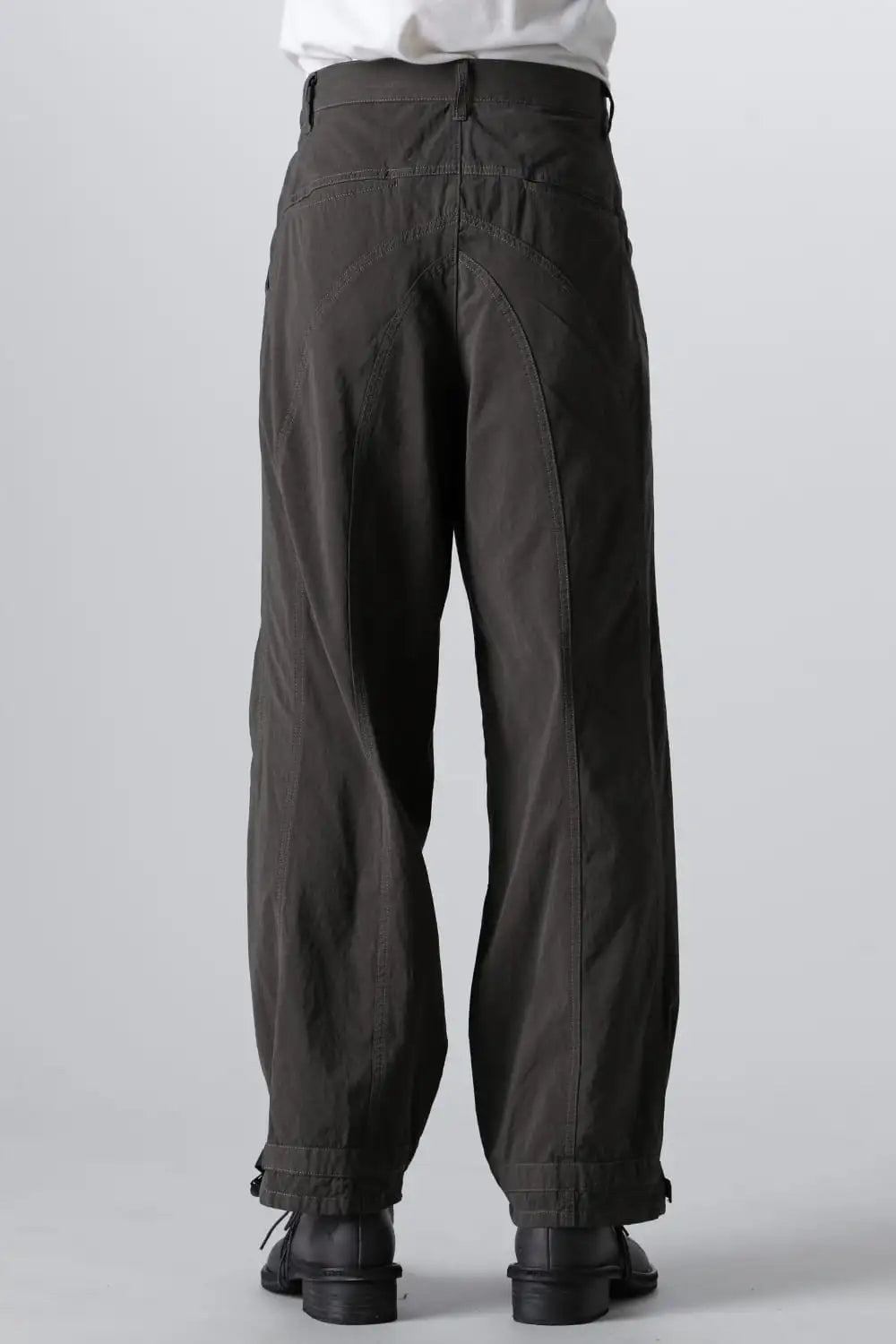 Dry Cotton Wide Trousers  Olive Drab