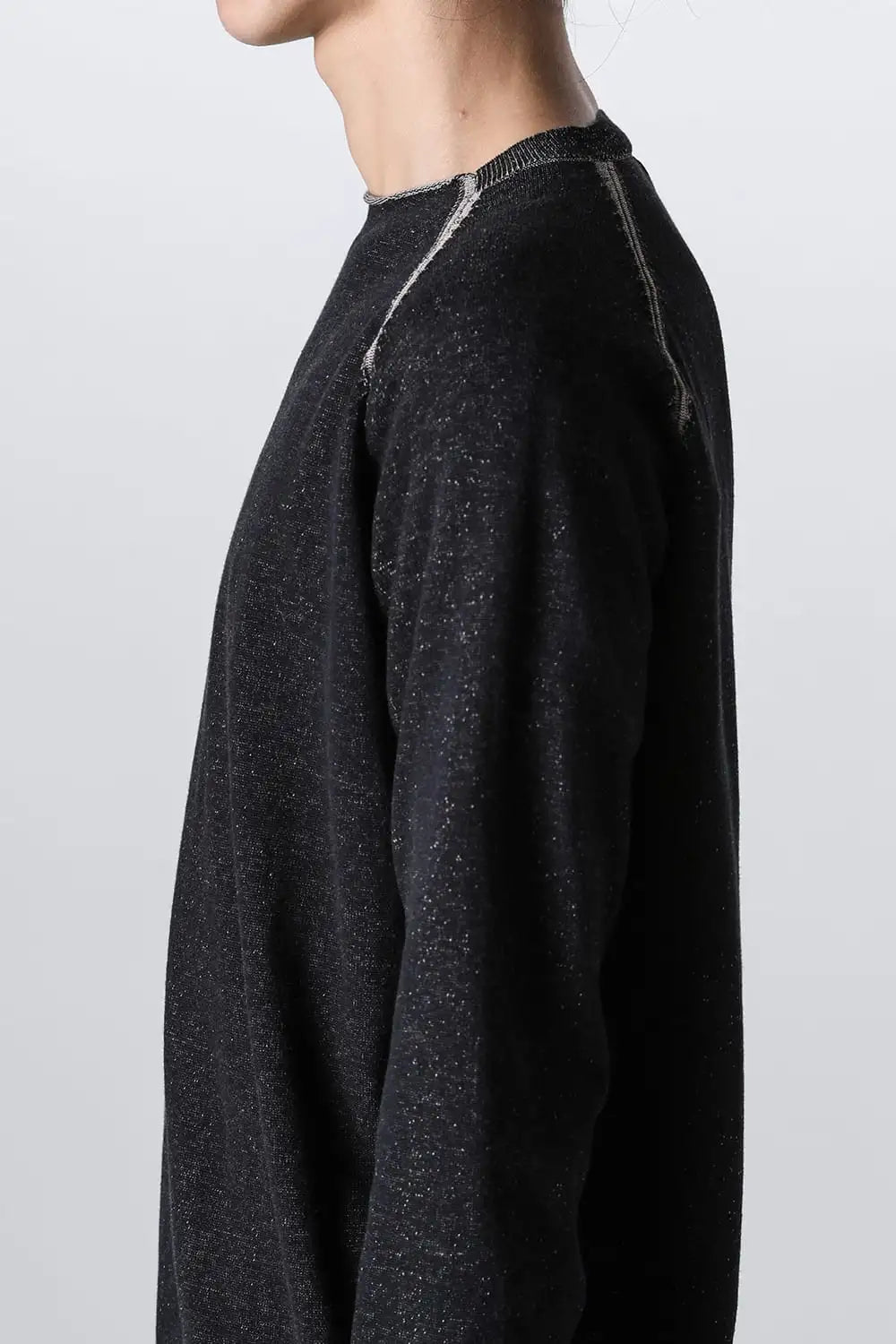 ロングスリーブ ハイツイストコットン Black