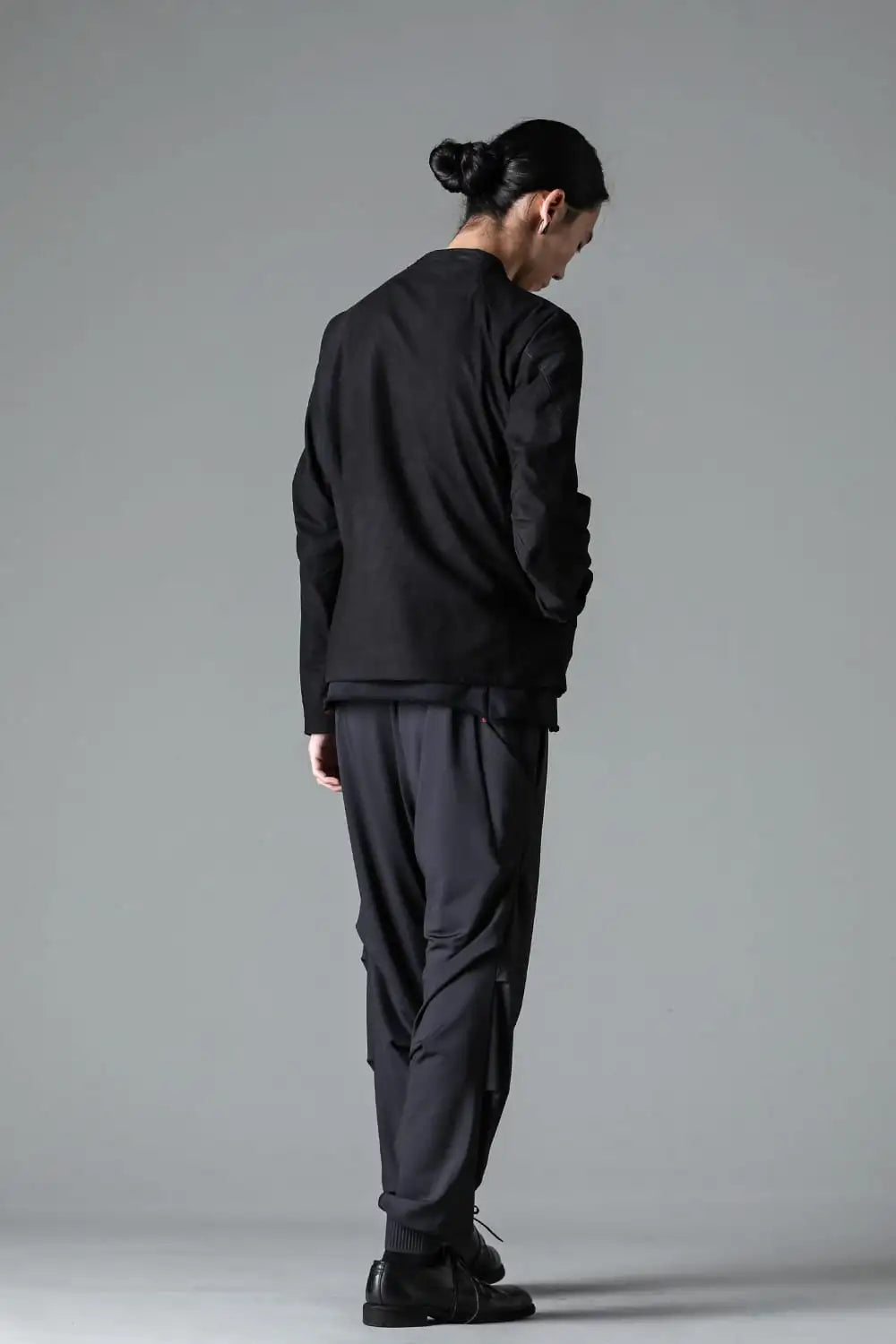 Jacket soft nubuck cow leather Black