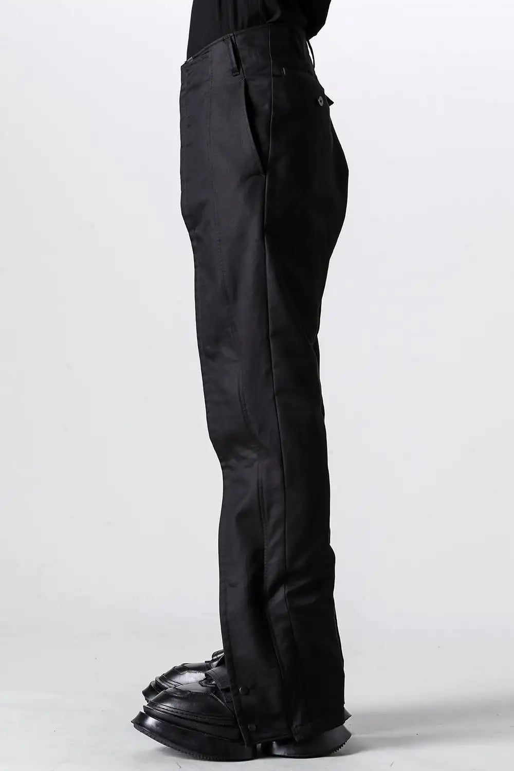 Viscose/Cotton Heavy Satin Snap Pants