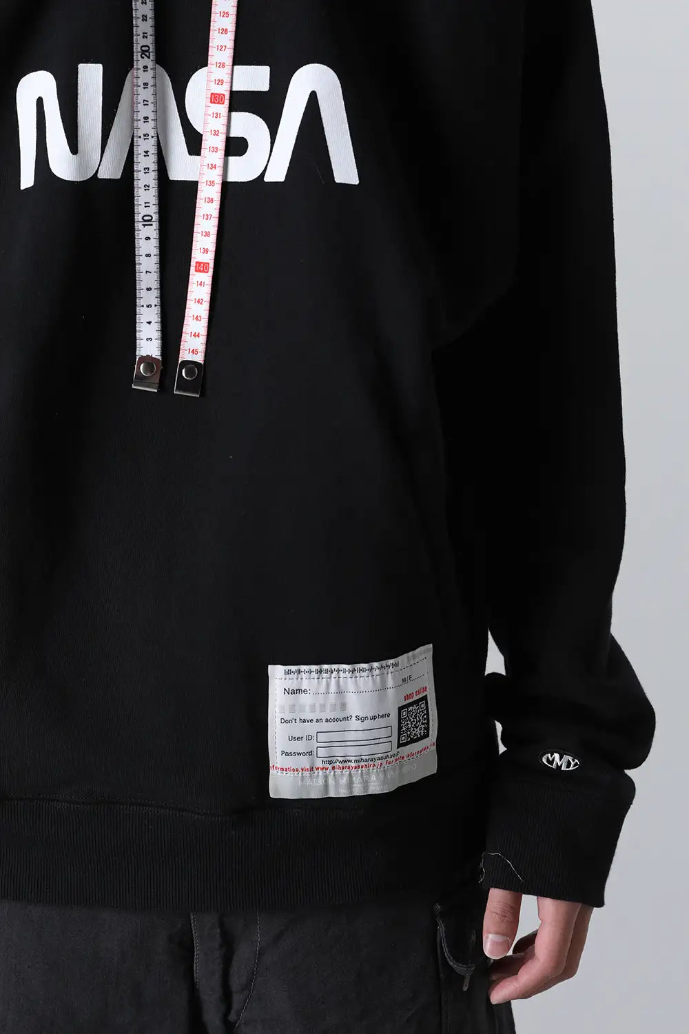 NASA Printed Hoodie Black